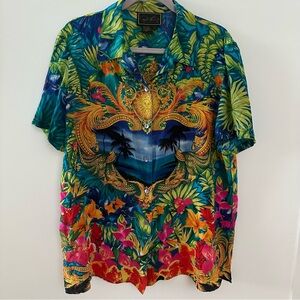 Vintage Silk Scarf Print Top